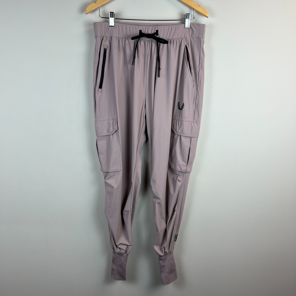 ASRV Cargo High Rib Joggers Pants Mens XL Tetra Lite Beige Tech Stretch DSG-0437